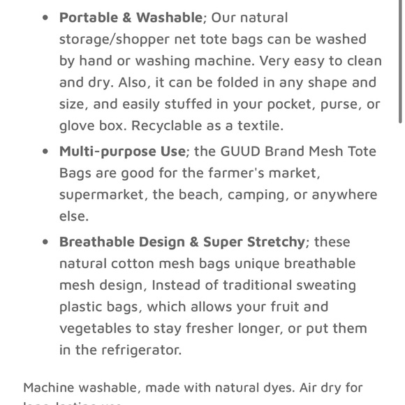 GUUD French Market Mesh Tote 2 pack - Picture 11 of 12